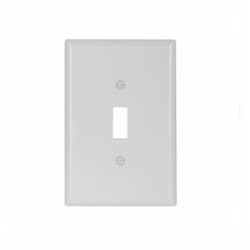 1-Gang Thermoset Oversize Toggle Switch Wallplate, White