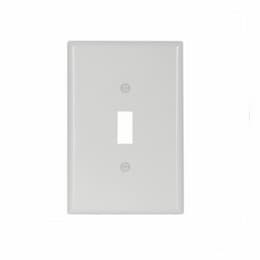 Eaton Wiring 1-Gang Thermoset Oversize Toggle Switch Wallplate, White