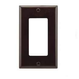 1-Gang Thermoset Decorator Wallplate, Brown