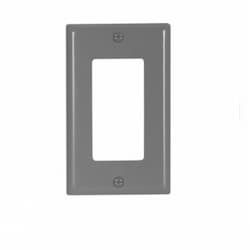 Eaton Wiring 1-Gang Thermoset Decorator Wallplate, Gray