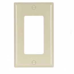 1-Gang Thermoset Decorator Wallplate, Ivory