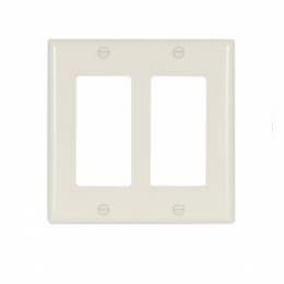 Eaton Wiring 2-Gang Thermoset Decorator Wallplate, Almond