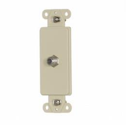 Decorator Mounting Strap w/ Type F Coaxial Adapter, Ivory