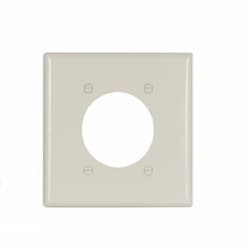 1-Gang Thermoset Power Outlet Wallplate, Light Almond