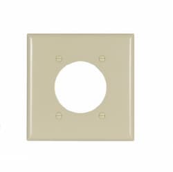 1-Gang Thermoset Power Outlet Wallplate, Ivory