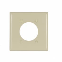 1-Gang Thermoset Power Outlet Wallplate, Ivory