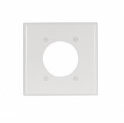 1-Gang Thermoset Power Outlet Wallplate, White