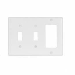 Eaton Wiring 3-Gang Thermoset Decorator & Toggle Switch Wallplate, White