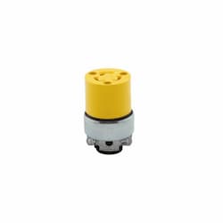 15 Amp Locking Connector, NEMA L5-15, 125V, Yellow