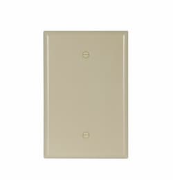 Eaton Wiring 1-Gang Blank Wall Plate, Oversize, Thermoset, Ivory