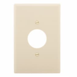 Oversize Single Receptacle Toggle Switch Wallplate, Ivory