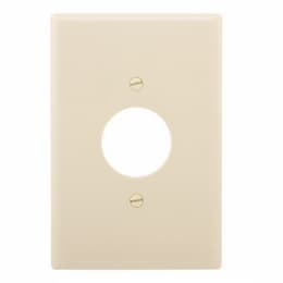 Oversize Single Receptacle Toggle Switch Wallplate, Ivory