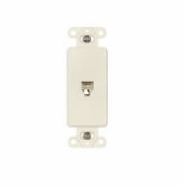 4-Conductor Phone Jack Insert, Light Almond