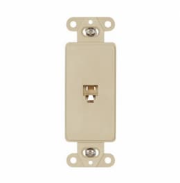 4-Conductor Phone Jack Insert, RJ14, Ivory 