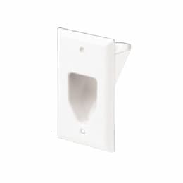 Eaton Wiring 1-Gang Thermoplastic Multimedia Wall Plate, White