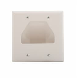 15 Amp Multimedia Wall Plate, 2-Gang, Mid-Size, White