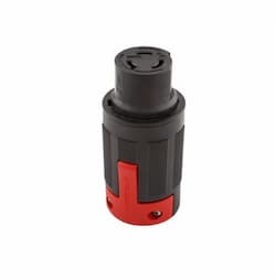 50 Amp Locking Connector, Non-NEMA, Black/Red