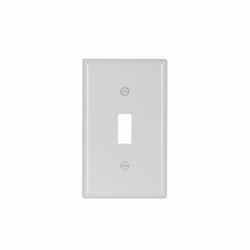 Eaton Wiring 1-Gang Toggle Wallplate, Standard, Ivory