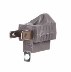 15 Amp Grounding Adapter, Grey