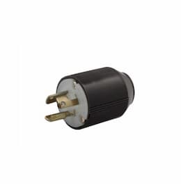 Eaton Wiring 15 Amp Locking Plug, NEMA L7-15, Phenolic, Black