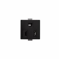 15 Amp Snap-In Plug, Quick Connect, 2-Pole, 3-Wire, #14-12 AWG, 125V, Black