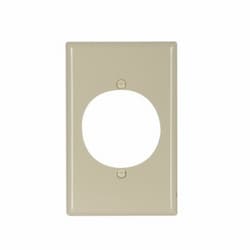 1-Gang Thermoset Power Outlet Wall Plate, Mid-Size, Brown