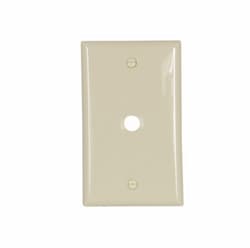 1-Gang Phone & Coax Wall Plate, Standard, Ivory