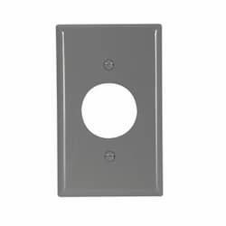 Standard Size Single Receptacle Nylon Wallplate, Gray