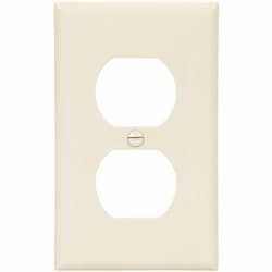 Standard Size Duplex Receptacle Nylon Wallplate, Light Almond