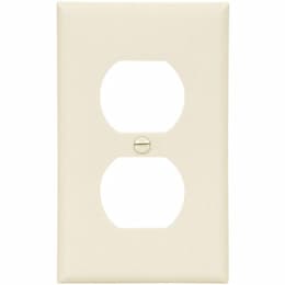 Standard Size Duplex Receptacle Nylon Wallplate, Light Almond