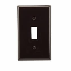 1-Gang Toggle Switch Wall Plate, Standard, Brown