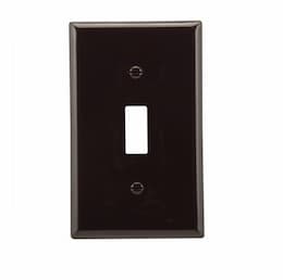 Eaton Wiring 1-Gang Toggle Switch Wall Plate, Standard, Brown