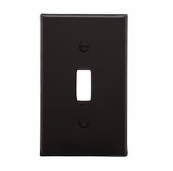 1-Gang Toggle Wallplate, Standard, Black 