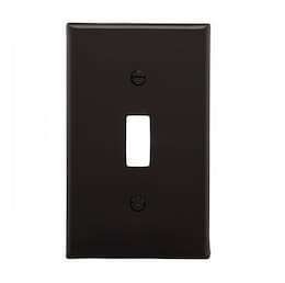 Eaton Wiring 1-Gang Toggle Wallplate, Standard, Black 