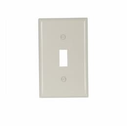 1-Gang Toggle Switch Wall Plate, Standard, Light Almond 