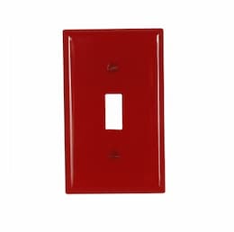 1-Gang Toggle Switch Wall Plate, Standard, Red