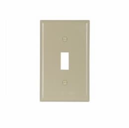 1-Gang Toggle Switch Wall Plate, Standard, Ivory