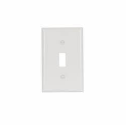 1-Gang Toggle Switch Wall Plate, Standard, White