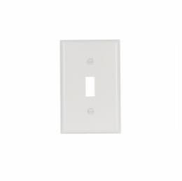1-Gang Toggle Switch Wall Plate, Standard, White