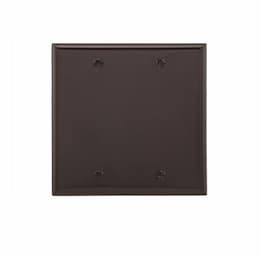 2-Gang Blank Wall Plate, Standard, Brown