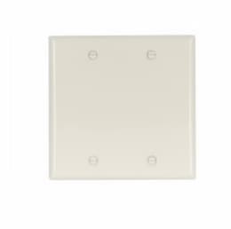 Eaton Wiring 2-Gang Blank Wall Plate, Standard, Light Almond