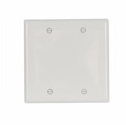 Eaton Wiring 2-Gang Blank Wall Plate, Standard, White