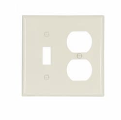 2-Gang Toggle & Duplex Wall Plate, Standard, Almond