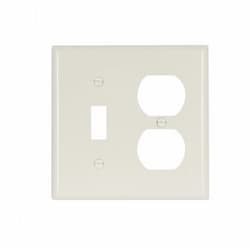 Eaton Wiring 2-Gang Toggle & Duplex Wall Plate, Standard, Light Almond