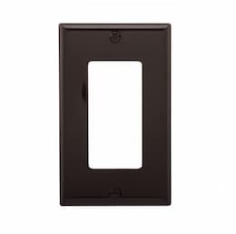 Eaton Wiring 1-Gang Decora Wall Plate, Standard, Brown