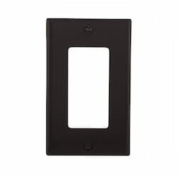 1-Gang Decora Wall Plate, Standard, Black