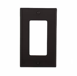 Eaton Wiring 1-Gang Decora Wall Plate, Standard, Black