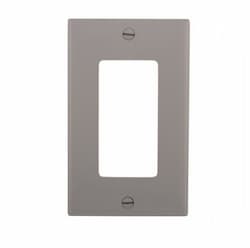 Eaton Wiring 1-Gang Decora Wall Plate, Standard, Gray