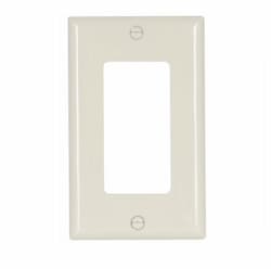 1-Gang Decora Wall Plate, Standard, Light Almond