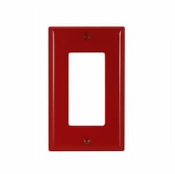 1-Gang Decora Wall Plate, Standard, Red